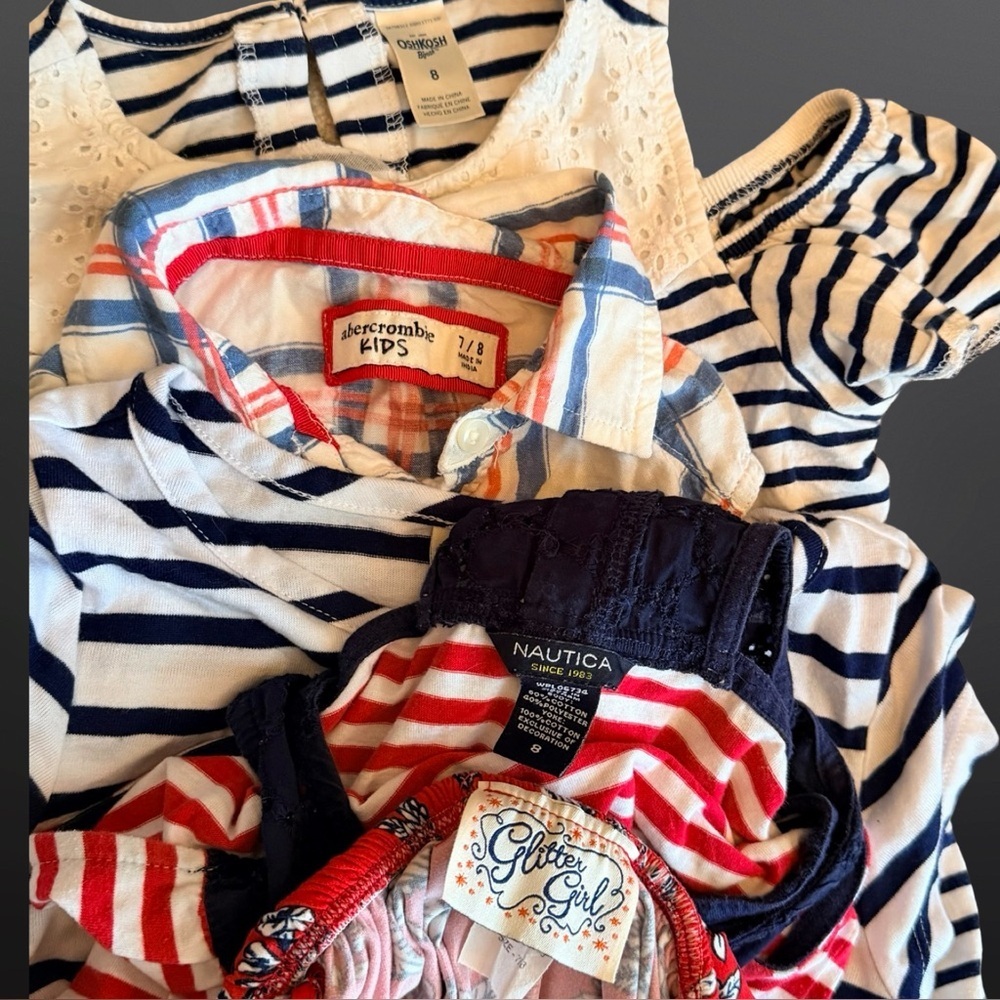 Bundle of Tops - Size 7/ 8 Red, White & Blue Tops 🇺🇸 - Picture 2 of 15